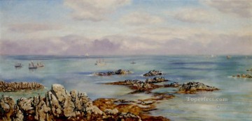 ジョン・ブレット Painting - クリフ・コテージ・リー・ベイのバルコニーからの眺め ノース・デボンの海景 ブレット・ジョン